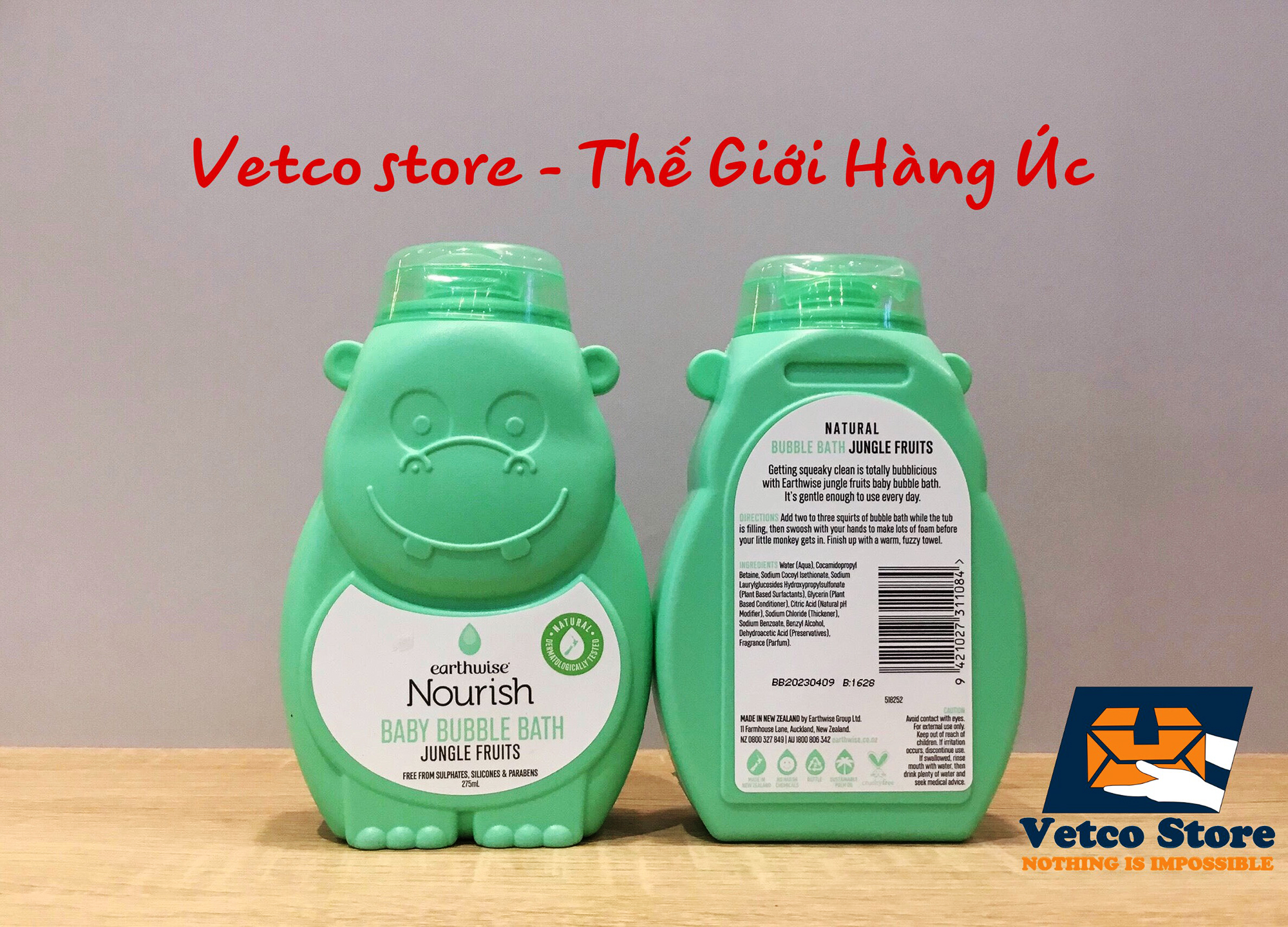 Sữa tắm tạo bọt Earthwise mùi trái cây rừng 2