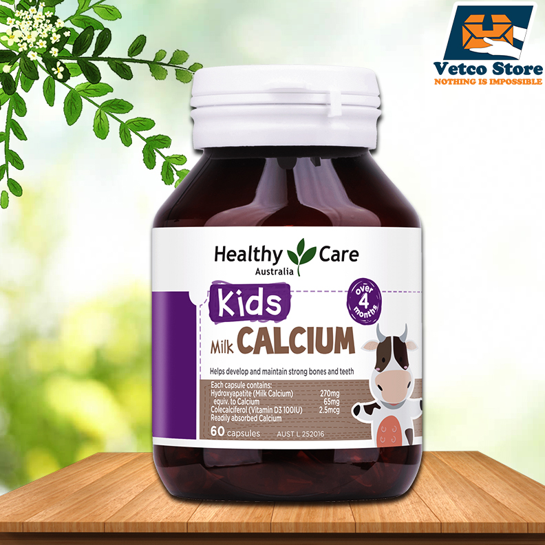 Viên uống Healthy Care Milk Calcium cho bé 60 viên