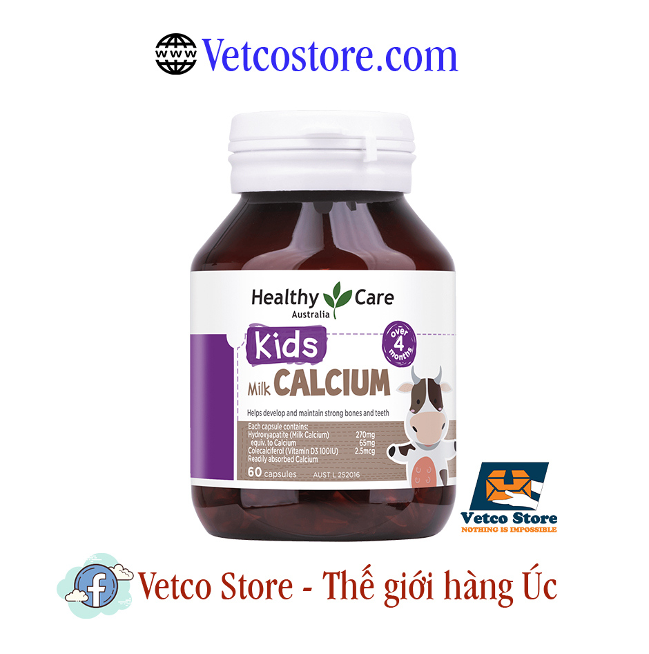 Viên uống Milk Calcium Healthy care cho bé 60 viên 1