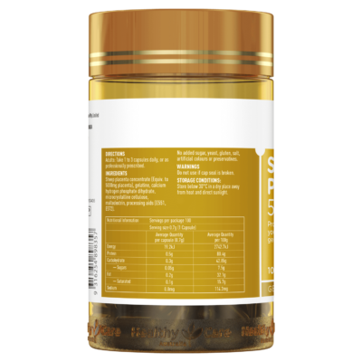 Viên uống nhau thai cừu Healthy Care Sheep Placenta 5000mg 100 viên 3