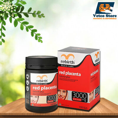 Viên uống nhau thai cừu đỏ Rebirth Black Label Red Placenta Natural Plus 3000mg 100 viên