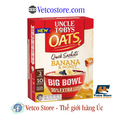 Yến mạch Uncle Tobys Banana and Honey Big Bowl 460g 2