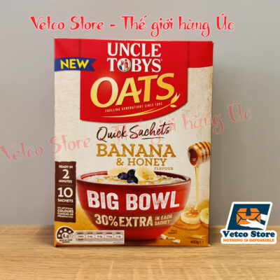 Yến mạch Uncle Tobys Banana and Honey Big Bowl 460g 6