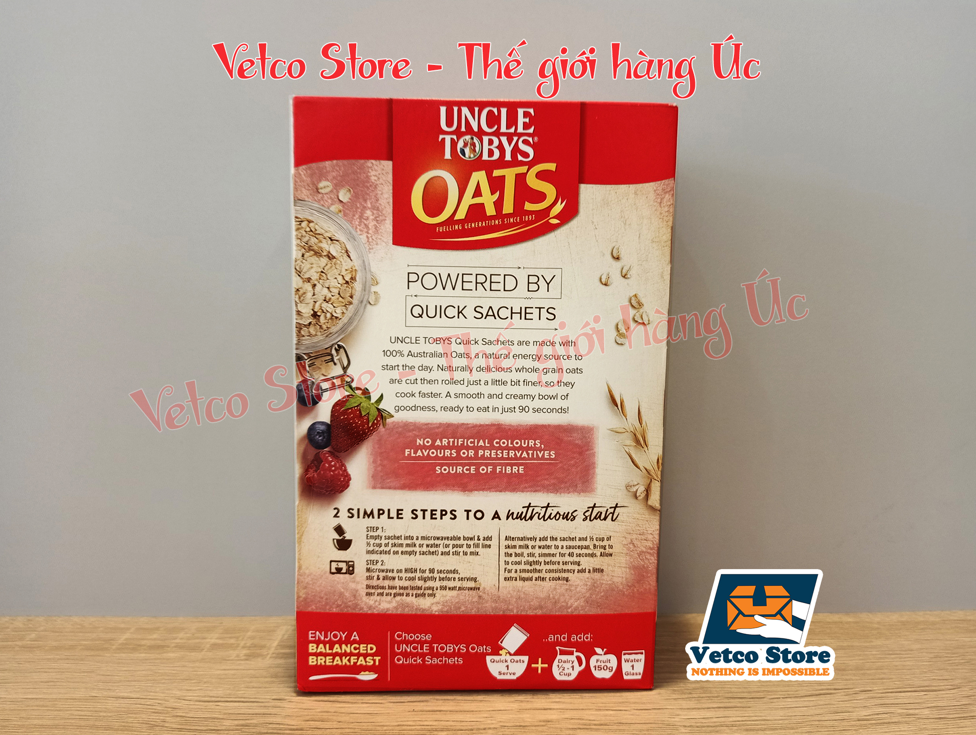 Yến mạch Uncle Tobys vị Berry 420g 4