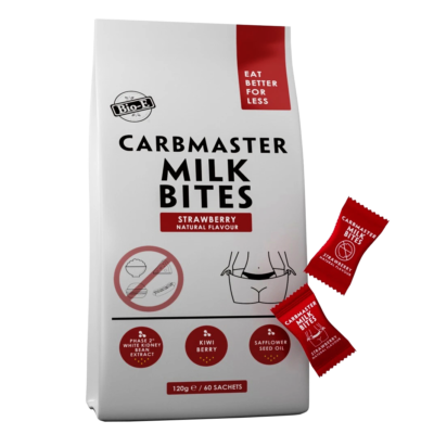 BIO E Carbmaster Milk Bites Strawberry Flavour 120g 60 Sachets 2