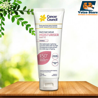 Kem Chống Nắng Dưỡng Ẩm Cho Da Nhạy Cảm Cancer Council Invisible SPF 50+ 75ml