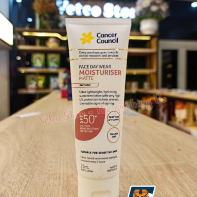 Kem Chống Nắng Cancer Council Moisturizer for sensitive skin Invisible SPF 50 75ml 4