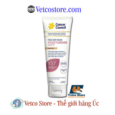 Kem Chống Nắng Cancer Council Moisturizer for sensitive skin Light Tint SPF 50 75ml 1