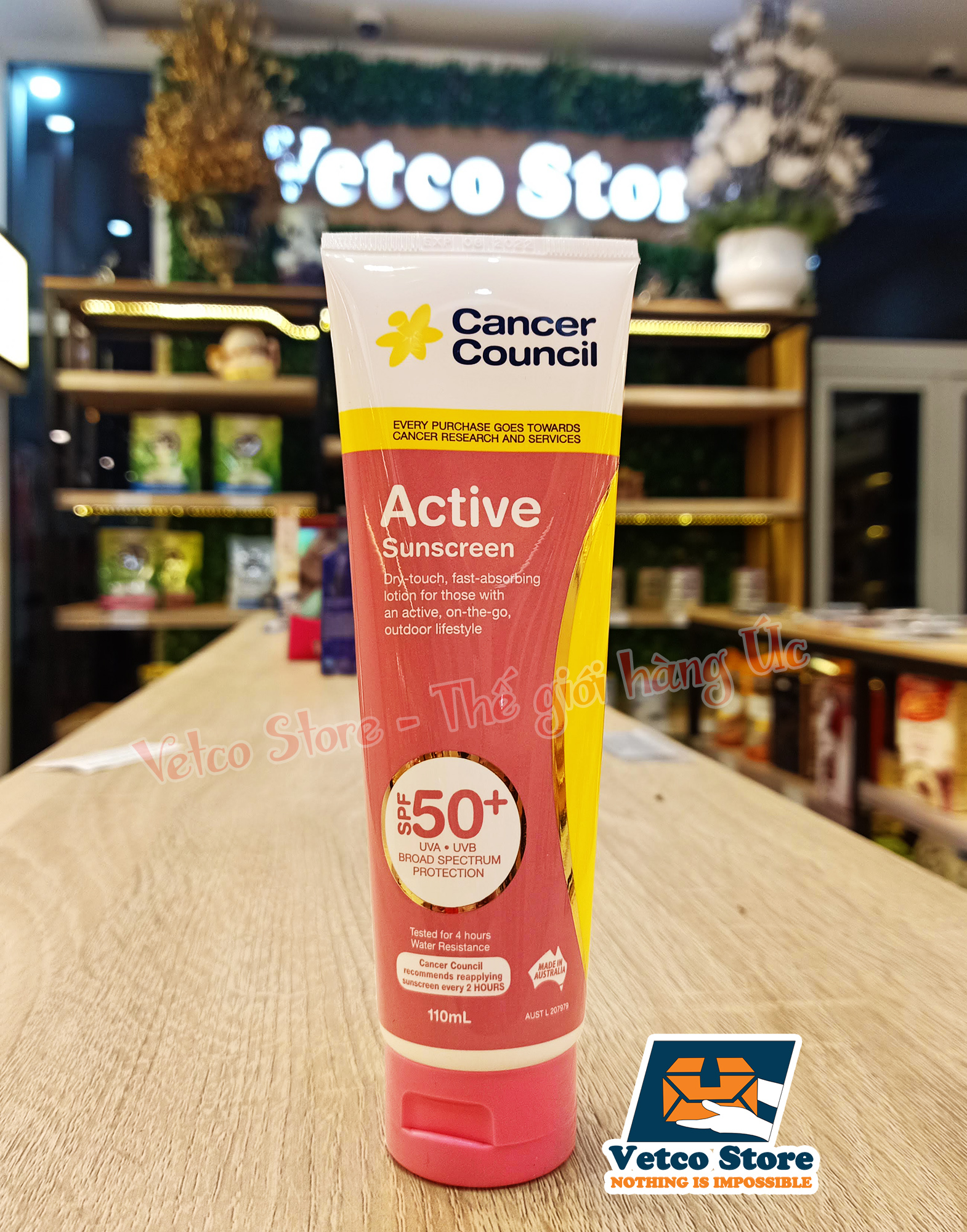 Kem chống nắng Cancer Council Active SPF 50 110ml 5