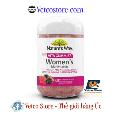 Kẹo Natures Way Vita Gummies bổ sung nhiều vitamin cho phụ nữ 100v 2