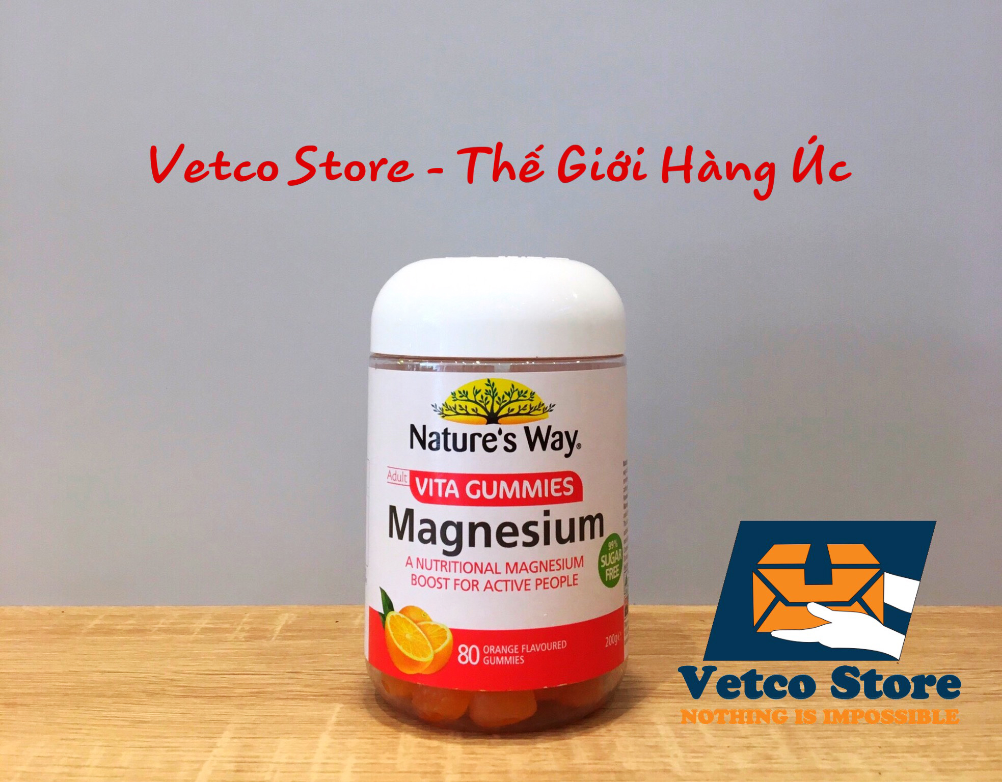 Kẹo bổ sung Magnesium Natures Way 80v 2