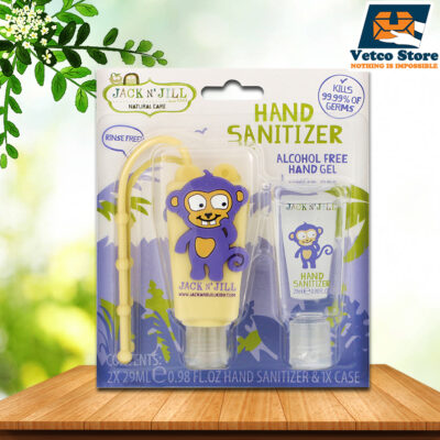 Set Gel Rửa Tay Khô Jack N'Jill Hình Khỉ (Màu Vàng) 2 chai x 29ml