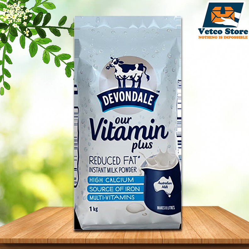 Sữa Tươi Nguyên Kem Tách Béo Devondale Vitamin Plus (Bịch 1kg)