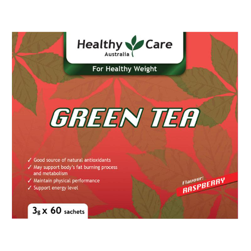 Trà xanh Healthy Care Raspberry Hộp 60 gói 1