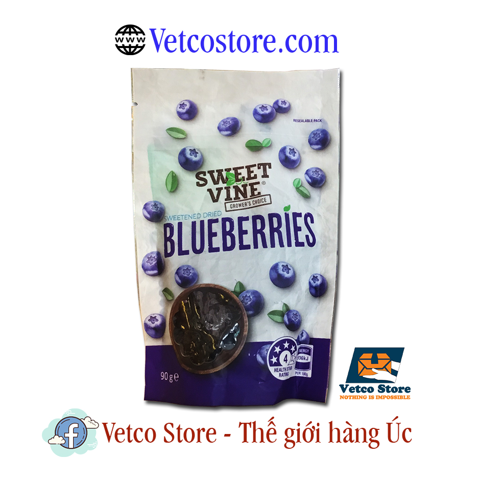Việt Quất Blueberry sấy khô Sweet Vine 90g 1