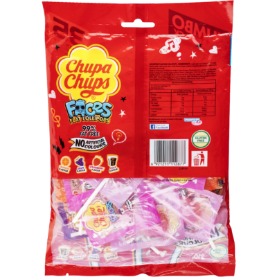 Kẹo mút Chupa Chups Faces Flat Lollipops bịch 35 cây 3