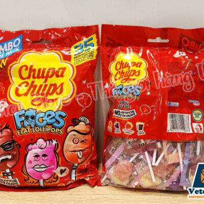 Kẹo mút Chupa Chups Faces Flat Lollipops bịch 35 cây 5