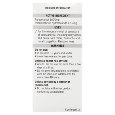 Lemsip Max Decongestant Cold n Flu Honey and Ginger 10 gói 4