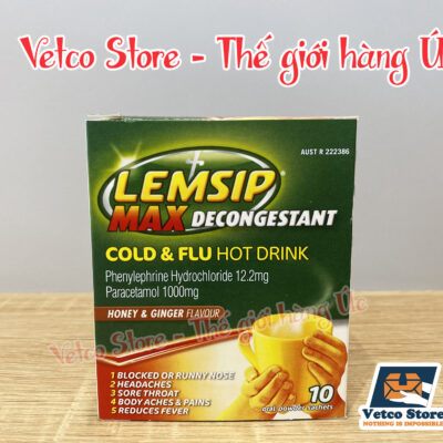 Lemsip Max Decongestant Cold n Flu Honey and Ginger 10 gói 6