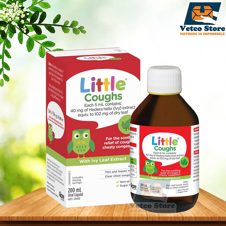 Siro Ho Cho Trẻ Little Cough vị Cam 200ml
