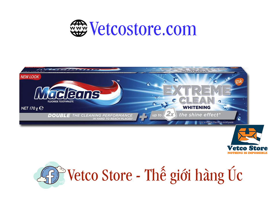 Kem đánh răng Macleans Extreme Clean Whitening 170g 1