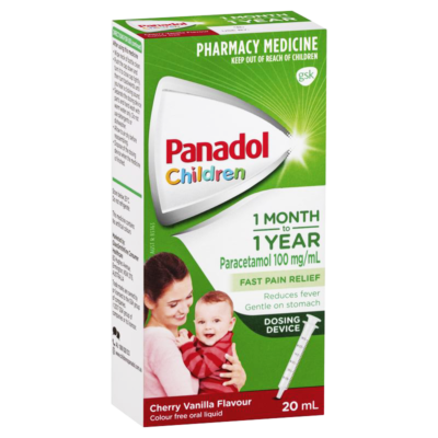 Panadol 1 tháng đến 1 tuổi vị dâu 20ml 2