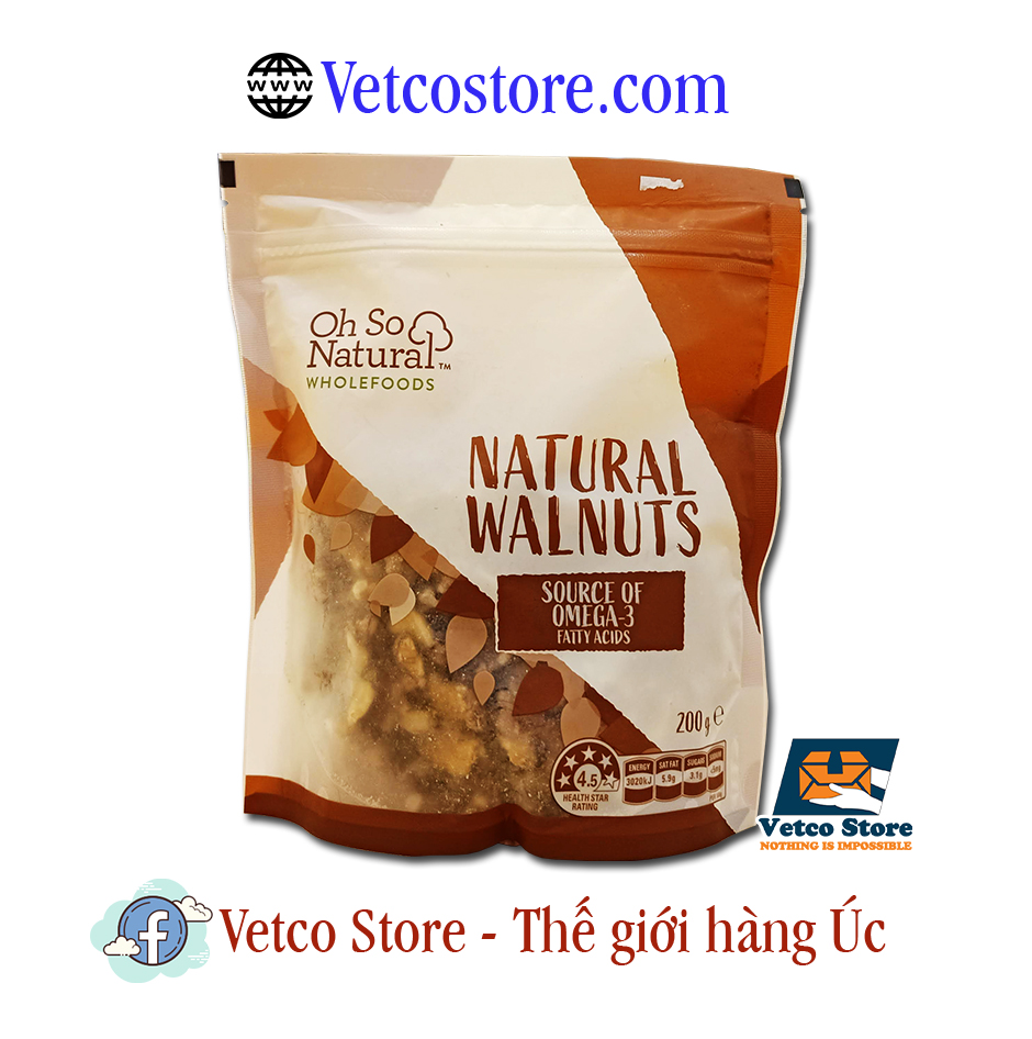 Hạt óc chó Natural Walnuts Úc 200g Mẫu mới 1