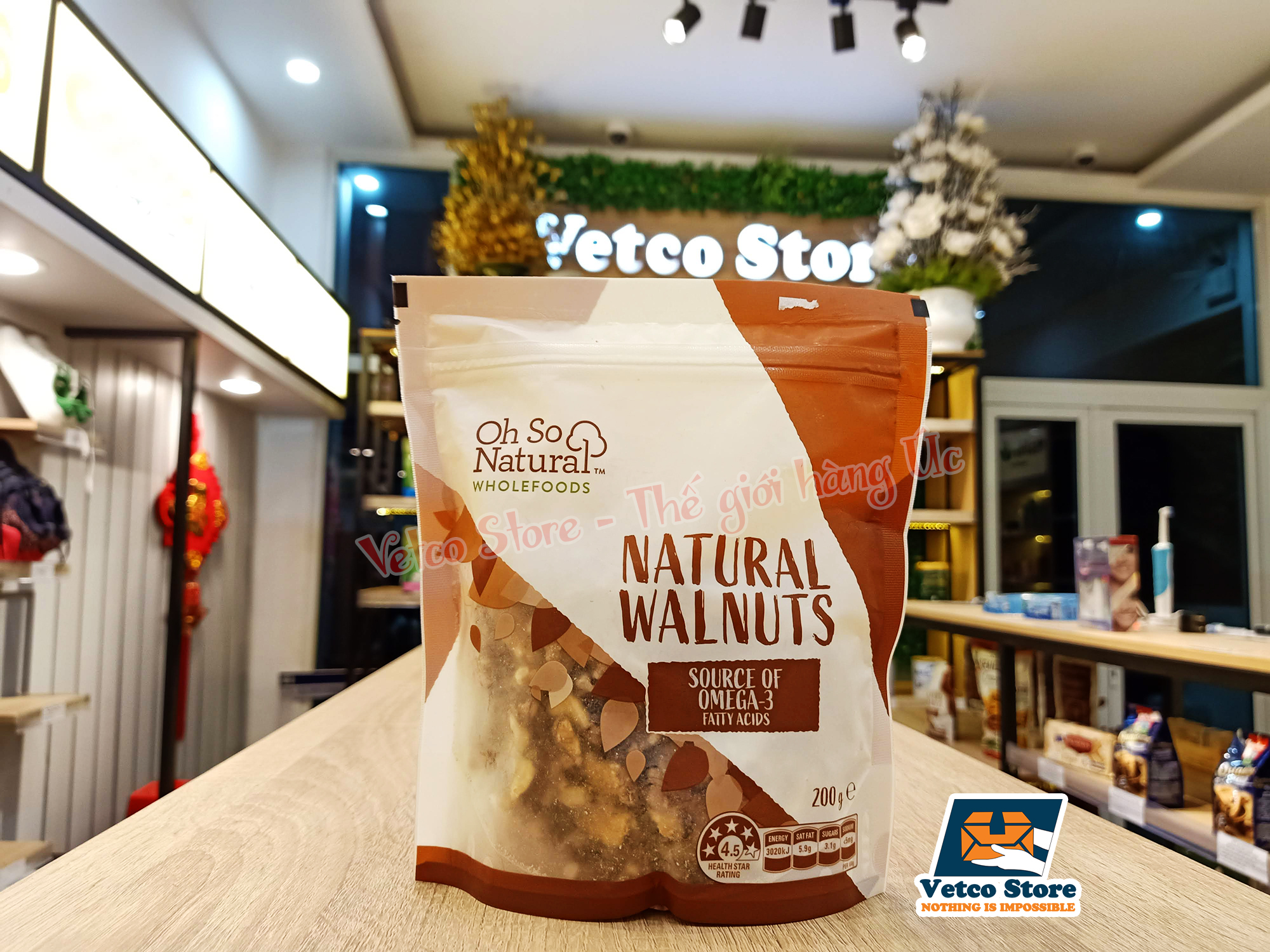 Hạt óc chó Natural Walnuts Úc 200g Mẫu mới 3