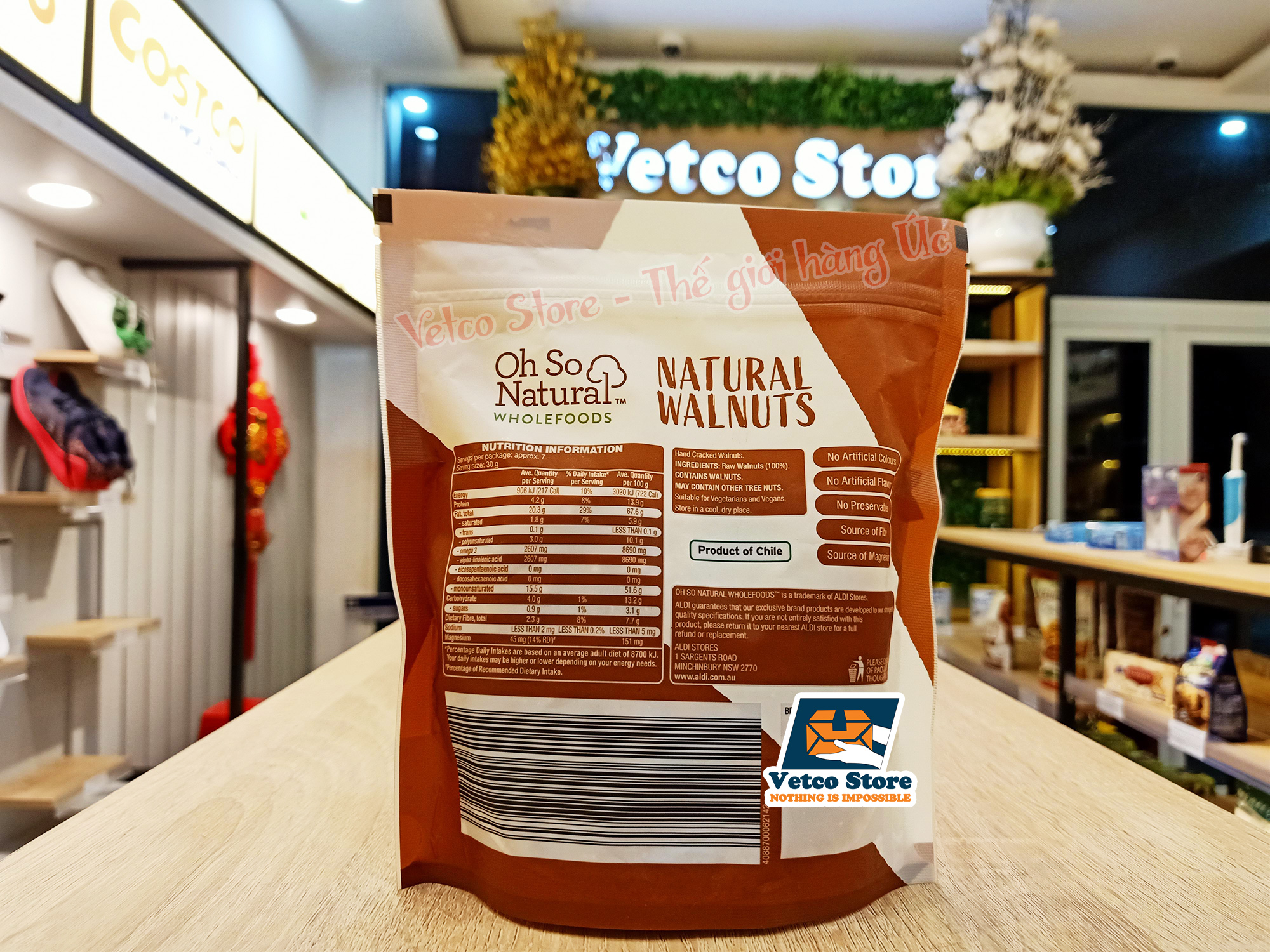 Hạt óc chó Natural Walnuts Úc 200g Mẫu mới 4