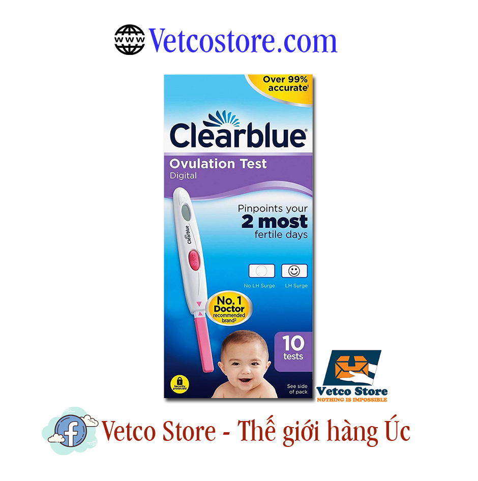 Set 10 que thử rụng trứng Clearblue 2 MOST 1