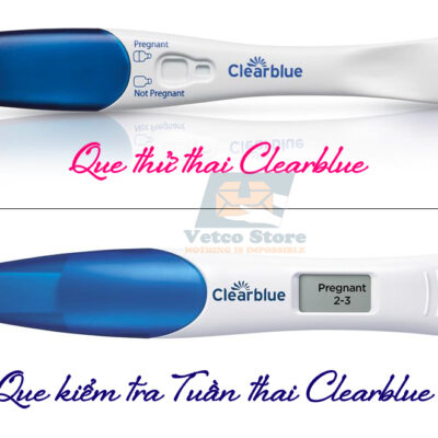 Set 2 que thử thai và 1 que check ngày thai Clearblue 5