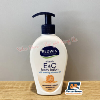 Sữa dưỡng thể làm sáng da Vitamin E và Vitamin C Body lotion Redwin 400ml 3