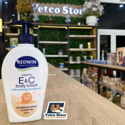 Sữa dưỡng thể làm sáng da Vitamin E và Vitamin C Body lotion Redwin 400ml 4
