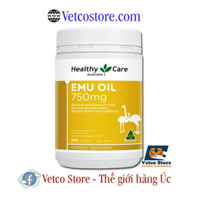 Viên uống Healthy Care Emu Oil 750mg 300v 1