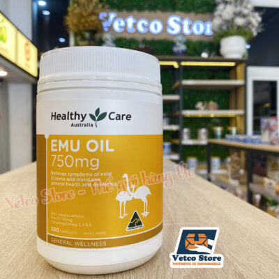 Viên uống Healthy Care Emu Oil 750mg 300v 6