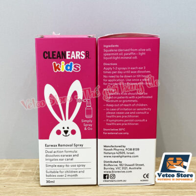 Xịt Hỗ Trợ Tan Ráy Tai Clean Ears Kids 30ml 5