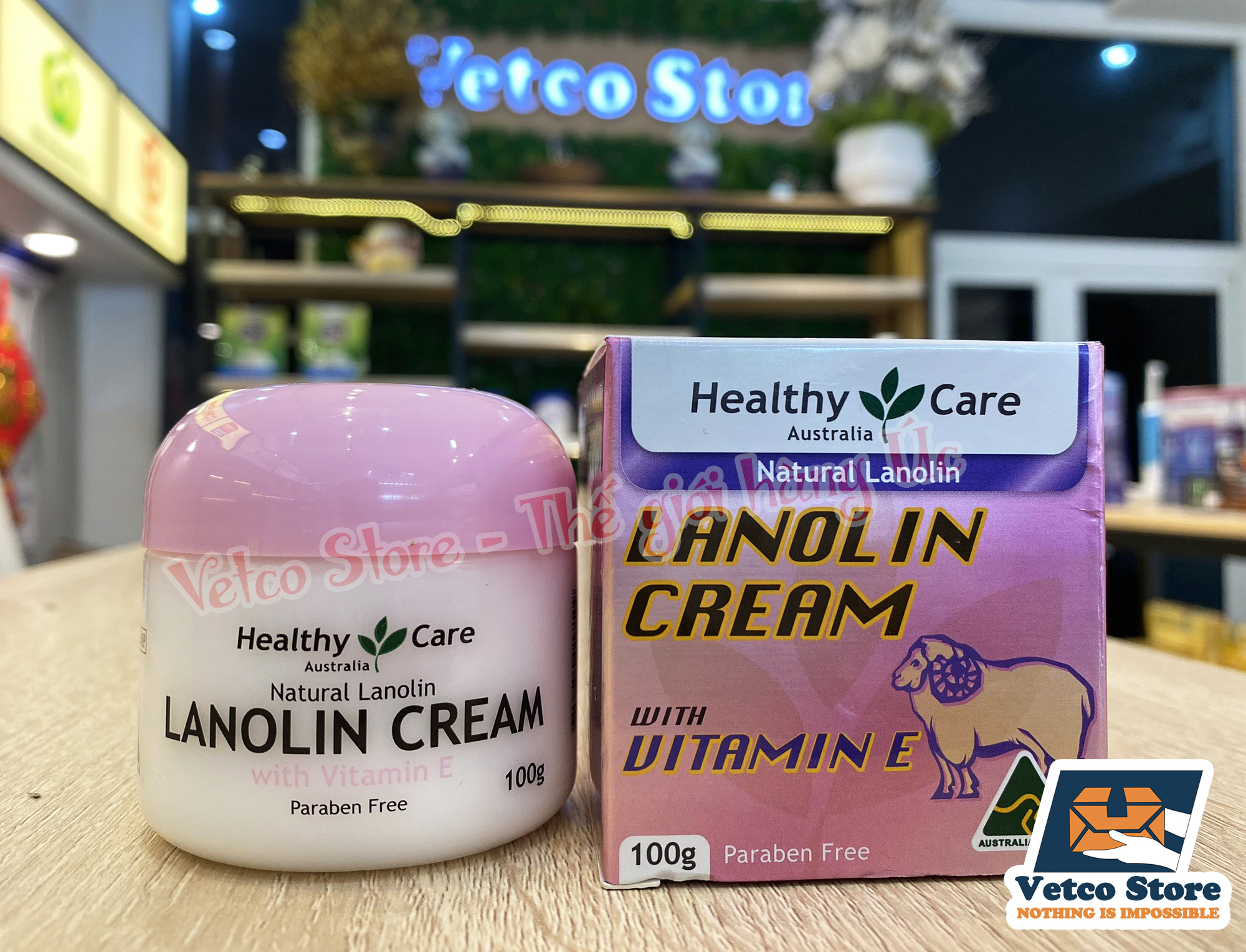 Kem nhau thai cừu Lanolin và Vitamin E Healthy Care 100g 5