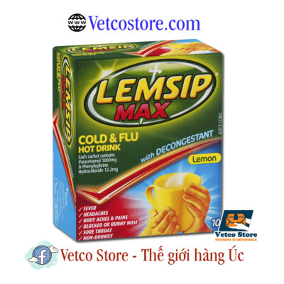 Lemsip Max Decongestant Cold n Flu vị Chanh 10 gói 1