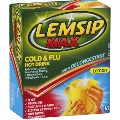 Lemsip Max Decongestant Cold n Flu vị Chanh 10 gói 2