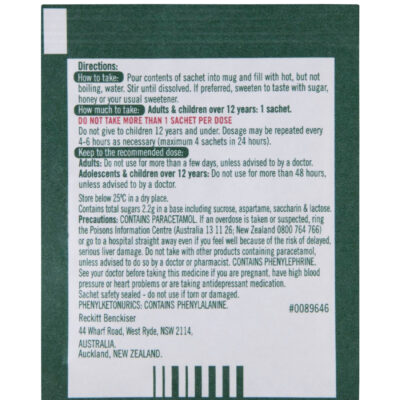 Lemsip Max Decongestant Cold n Flu vị Chanh 10 gói 4