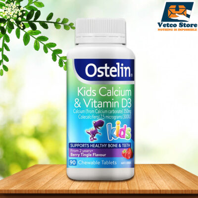 Viên nhai Ostelin Kids Calcium & Vitamin D3 Hộp 90 viên
