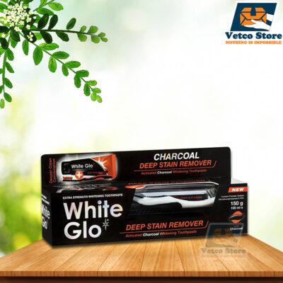 Set bàn chải + kem đánh răng 150g White Glo Charcoal