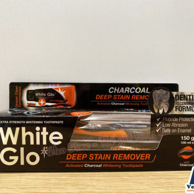 Set bàn chải và kem đánh răng 150g White Glo Charcoal 13
