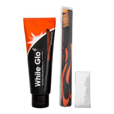 Set bàn chải và kem đánh răng 150g White Glo Charcoal 4