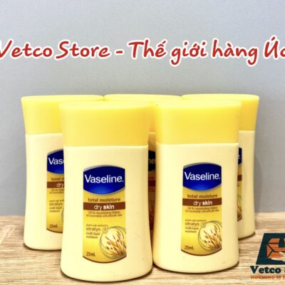 Dưỡng thể Vaseline Total Moisture Dry Skin mini size 25ml 2