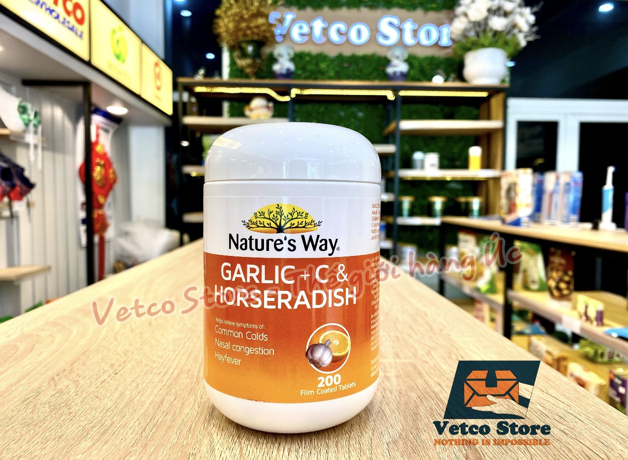 Natures Way Garlic C Horseradish 200v 2