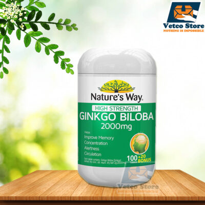 Viên Uống Bổ Não - Nature’s Way High Strength Ginkgo Biloba 2000mg