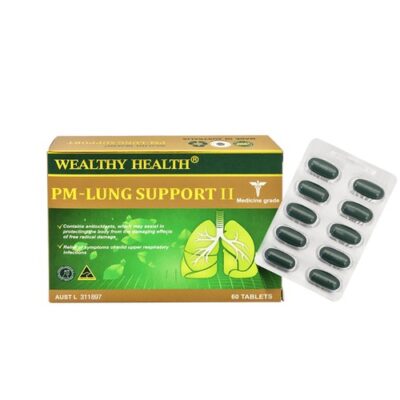 Viên uống bổ phổi Wealthy Health PM Lung Support 60 Tablets1