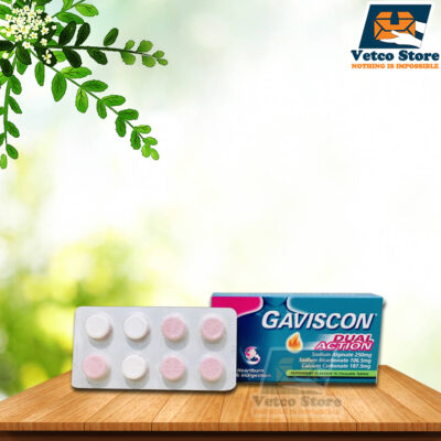 Viên nhai giúp giảm triệu chứng trào ngược dạ dày Gaviscon Dual Action hộp 16 viên