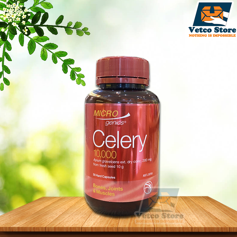 Viên uống hỗ trợ Gout Microgenics Celery 10,000 hộp 50 viên
